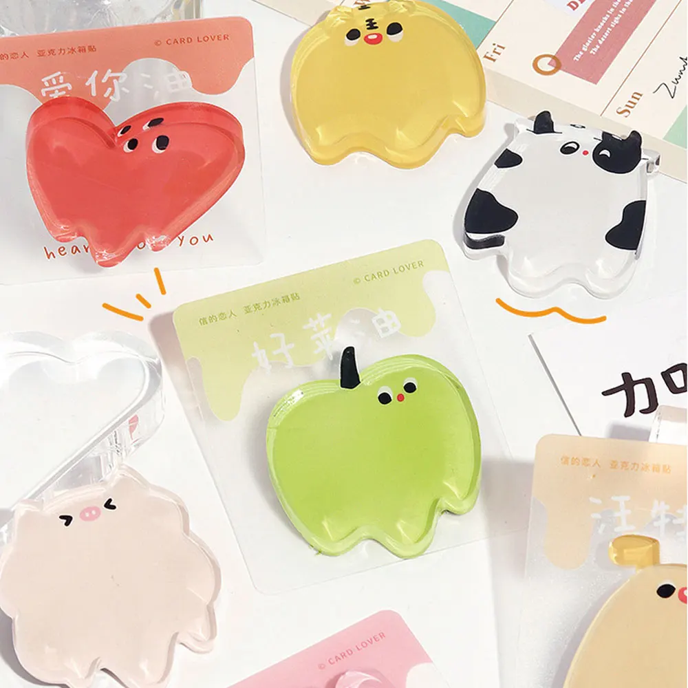 Акриловые наклейки на холодильник милые масляные большие креативные