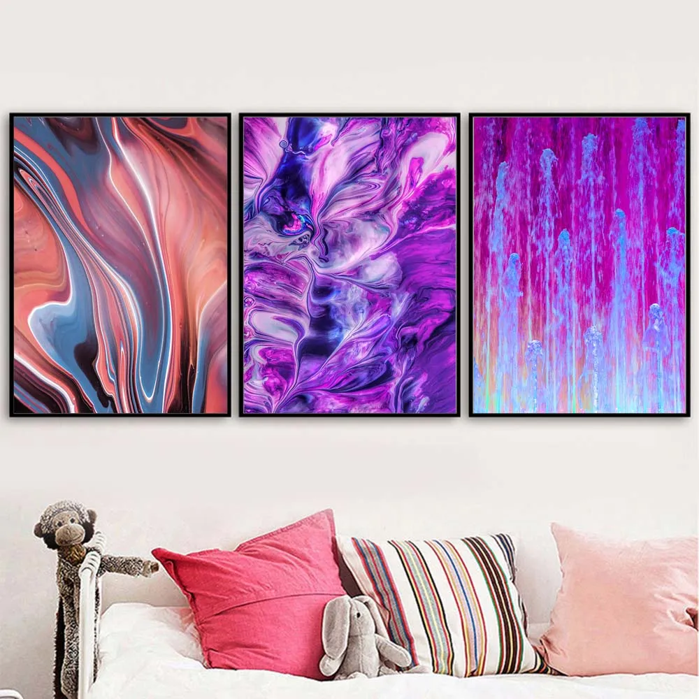 Abstract Art Agate Colorfu Texture Modern Nordic Posters and Prints Wall Canvas Painting Pictures for Living Room Decor | Дом и сад