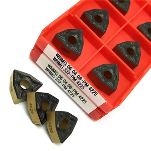 Вставки из карбида WNMG060408 PM4225, высококачественные токарные инструменты, резец для наружной обточки, режущий инструмент с ЧПУ WNMG 060408