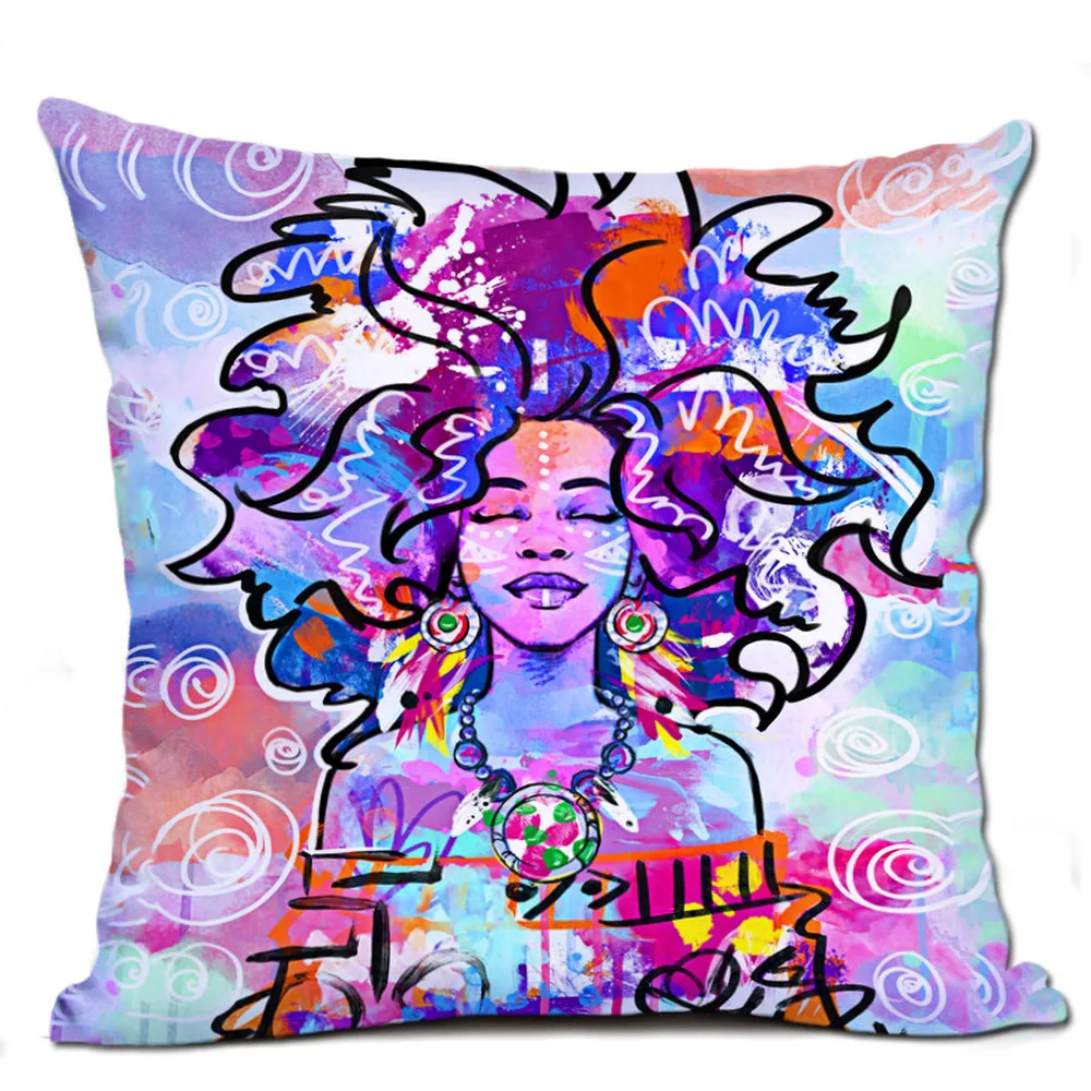 Мультяшная наволочка с принтом персонажа подушка милым выражением Полиэстер