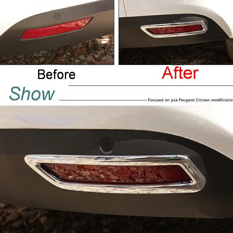 2 шт. DIY Автомобильный Стайлинг ABS хром задний противотуманный светильник