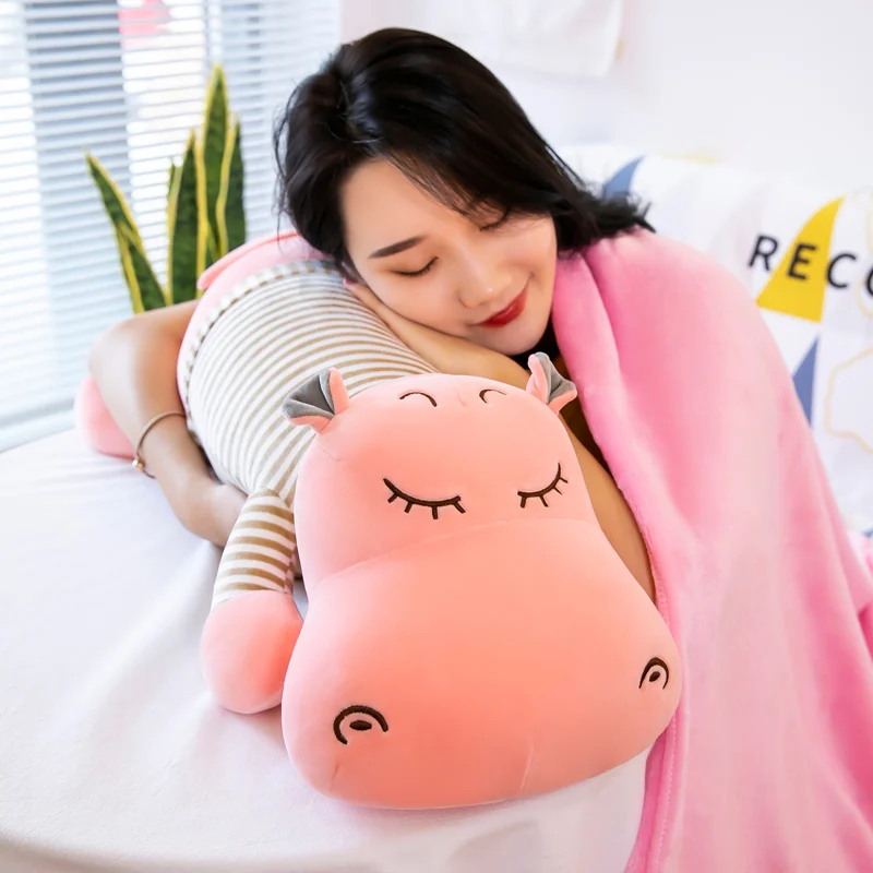 

Squishy Pig Stuffed Doll Lying Plush Polar Bear Dog Hippo Elephant Toy Animal Soft Plushie Pillow Blanket Kids Comforting Gift