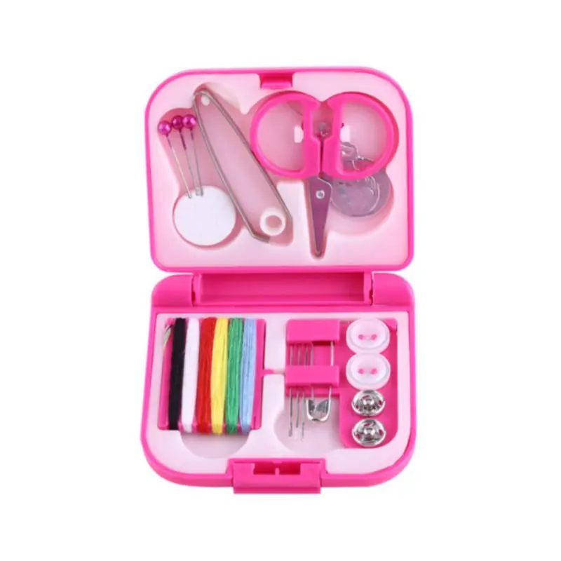 1set Portable Sewing Box Needle Threads Set Storage for Home Travel Scissor Thimble Buttons Pins Tools | Дом и сад