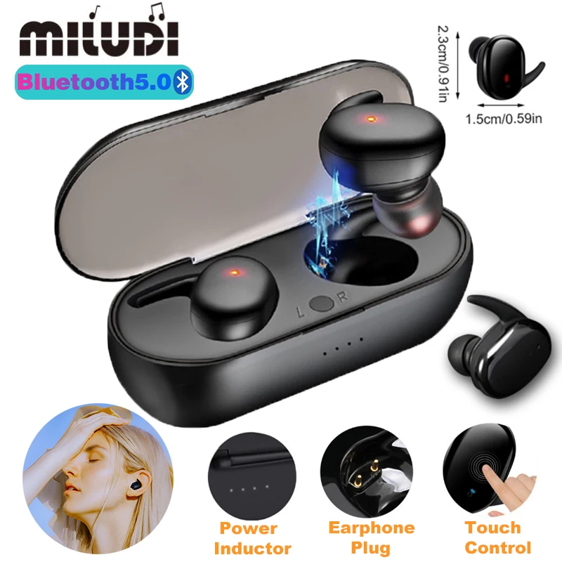 TWS4 беспроводные Bluetooth наушники с сенсорным управлением водонепроницаемая
