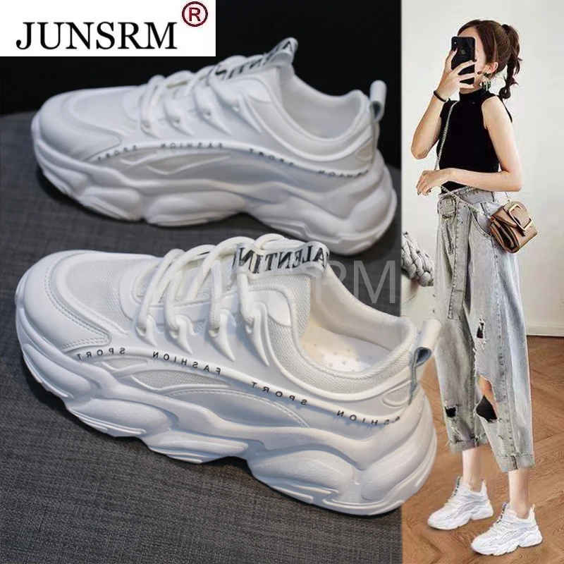 

2020 Women Fashion Platform Sneakers Ladies Brand Casual Shoes for Woman Leather Sports Shoes Casual Sneaker Vulcanize Shoes New