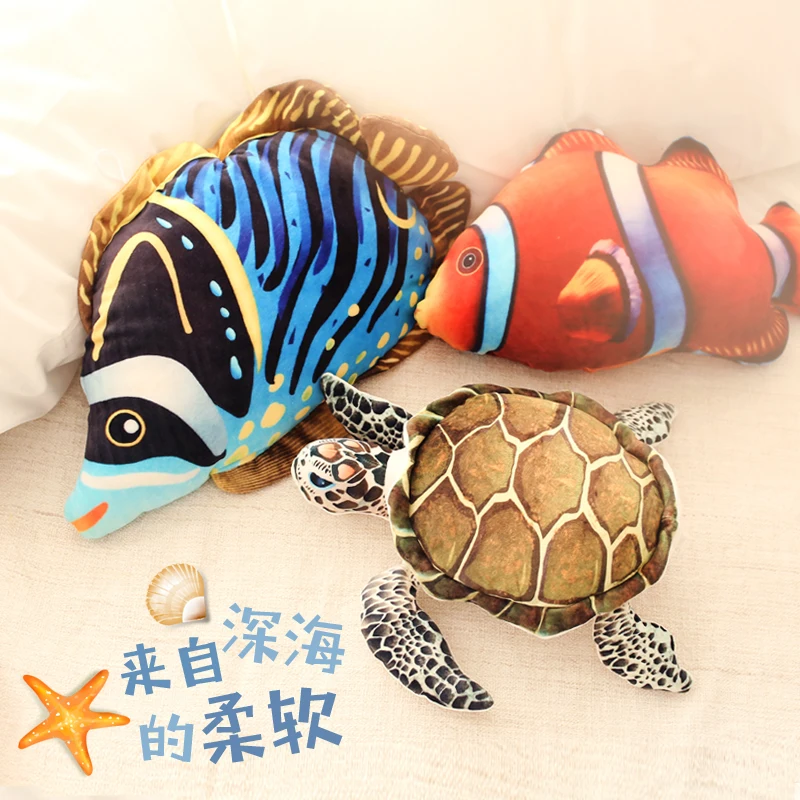 Candice guo! Милая плюшевая игрушка Красочный подводный мир морские животные черепаха