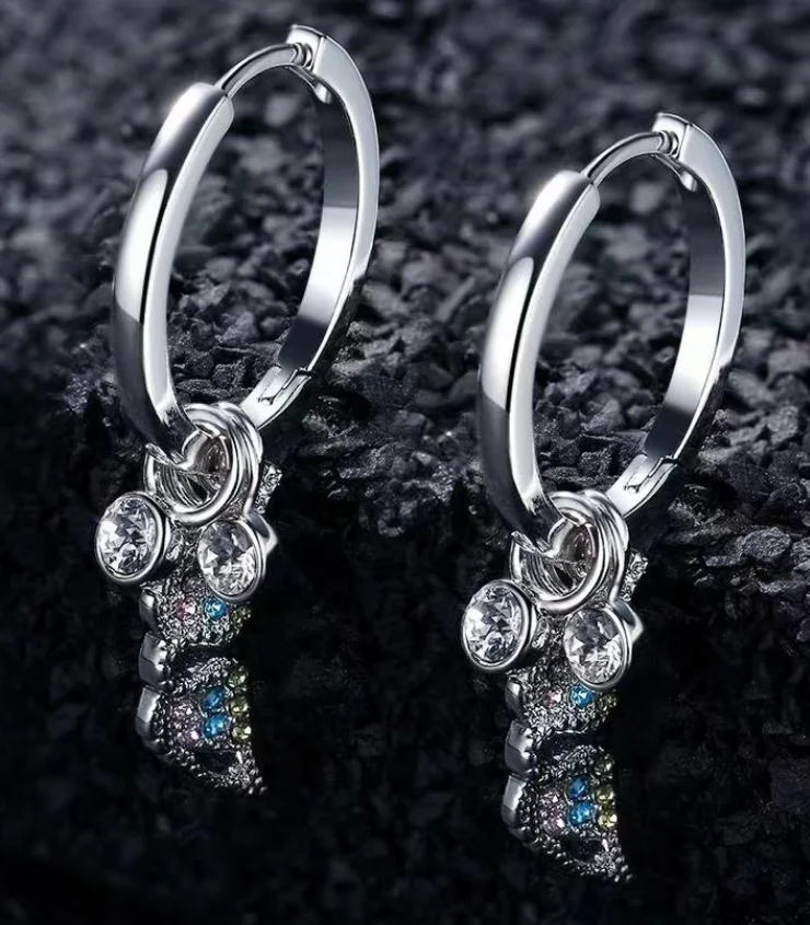 Модные кольца 2021 красочные серьги-кольца с бриллиантами золотое покрытие