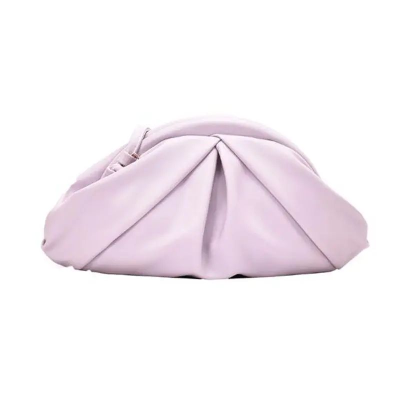 

2020 Solid color Cloud bag Fashion New High-quality Leather Women's Designer Handbag Pearl shoulder strap Shoulder Messenger Bag