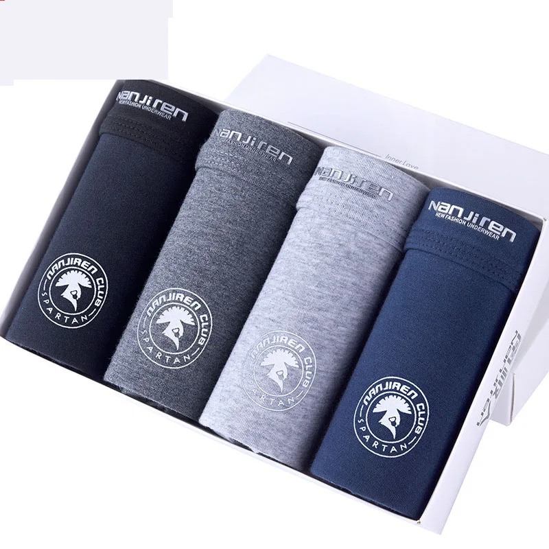 4pcs / Mens Underwear Shorts Boxer Shorts Mens Sexy Underwear High Quaity Men's Underwear Pure Cotton Breathabe Boxer Shorts
