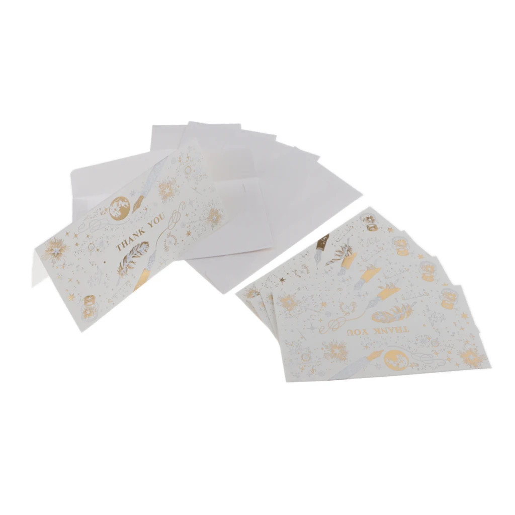 

5 Set Thank You Paper Card Christmas Wedding Party Greeting Invitation Card