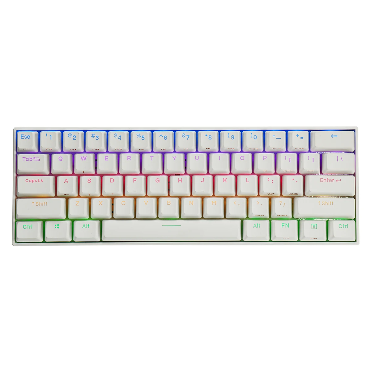 Мини Портативная Беспроводная bluetooth 5 0 Type C механическая клавиатура RGB PBT Keycaps