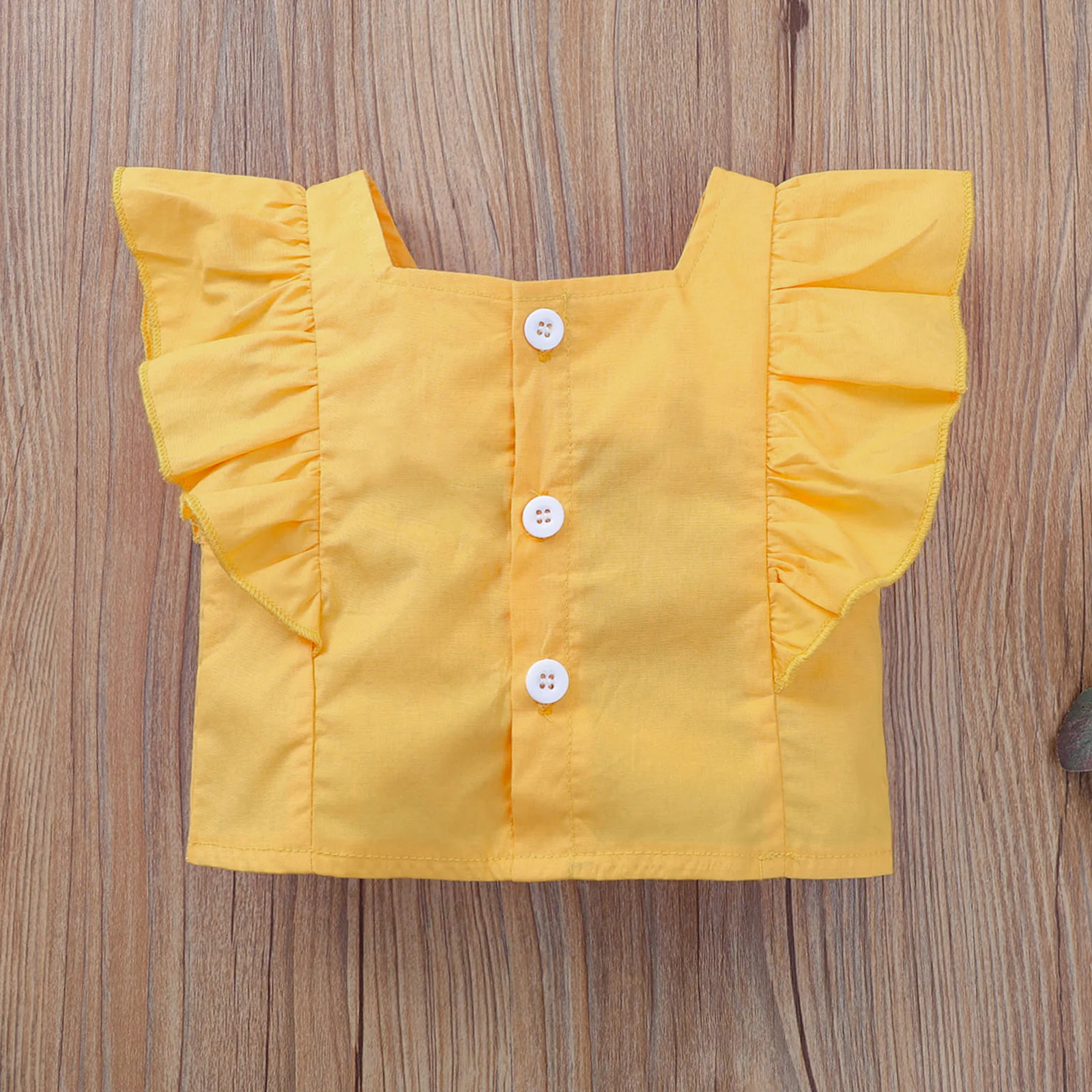 

OPPERIAYA Kids Baby Girls Flouncing Tops bow Floral Shorts Fly Sleeve Buttons Vest Party Street Summer 2-Piece lovely Suit