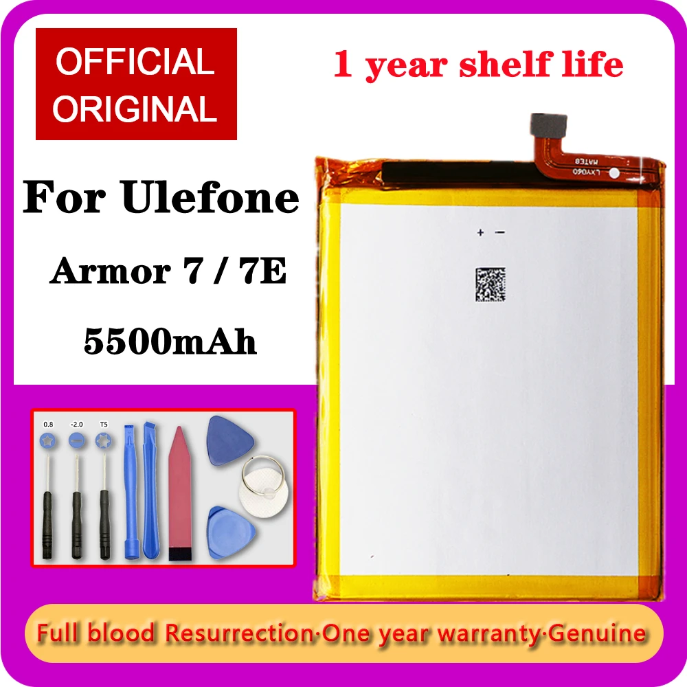 

Аккумулятор 5500 мАч для Ulefone Armor 7, внешний аккумулятор для Ulefone Armor 7E с отслеживанием и инструментами