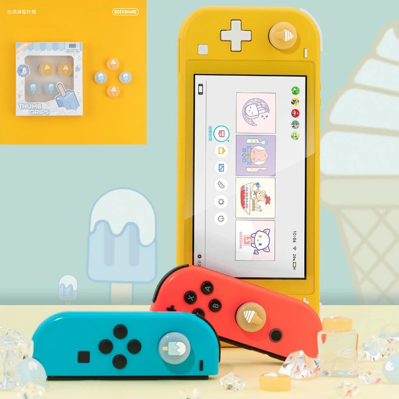 

Ice Cream Soft Thumb Stick Grip Cap Joystick Protective Cover For Nintendo Switch NS Lite Joy-con Controller Thumbstick Case