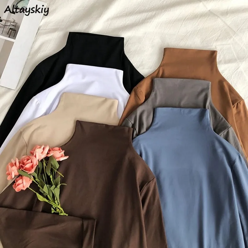 

Футболка женская оверсайз с длинным рукавом, универсальная простая футболка Ulzzang в стиле Харадзюку для подростков, стильная мягкая модная о...