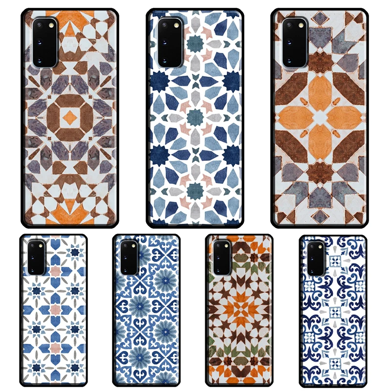 Чехол с марокканской черепицей для Samsung Galaxy S21 S20 FE S22 Ultra Note 20 Note 10 S8 S9 S10 Plus, чехол для телефона