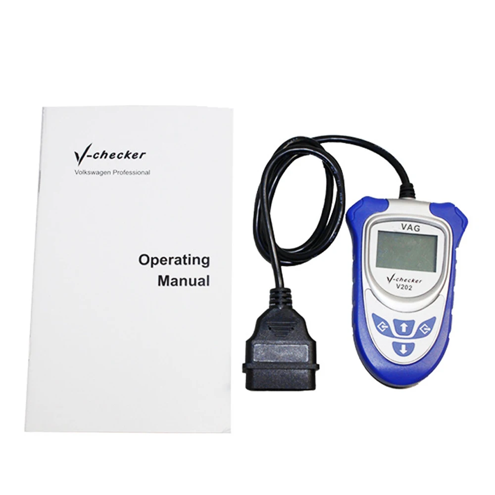 V-checker V202 VAG PRO Code Reader OBD2 Car Diagnostic Tools CAN BUS For VW/Seat/Skoda Audi Clear Fault Codes LCD Display |