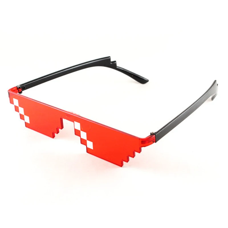 

NEW Mosaic Sunglasses Trick Toy Thug Life Glasses Deal With It Glasses Pixel Women Men Black Mosaic Sunglasses Funny toys