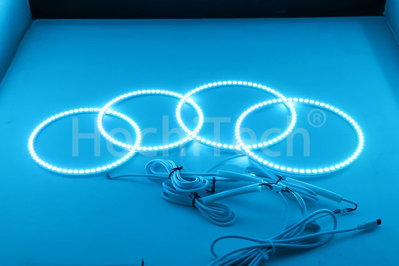 Ультра яркий 5050 SMD многоцветный RGB светодиодный набор ангельских глаз с пультом дистанционного управления для Chrysler 300C 2004 2005 2007 2008 2009 2010