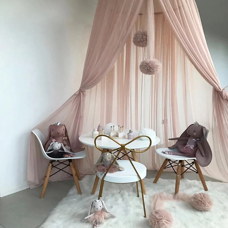 Шифоновый навес от комаров для ребенка москитная сетка кровати принцессы