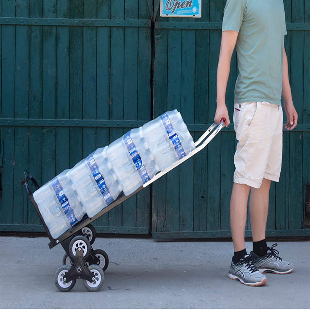 Новая портативная тележка для перевозки грузов с возможностью подъема по ступеням, складная, с ручкой для переноски и универсальными колесами для багажа, размером 114 см (Д) * 16,5 см (Ш).