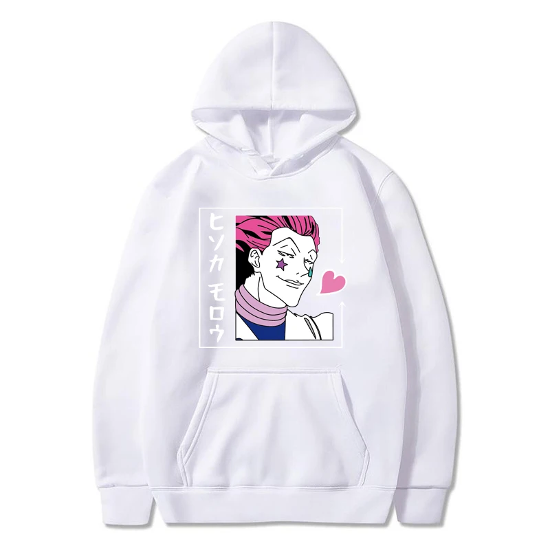 

Anime hunter x hunter hisoka hoodies moda masculina feminino camisolas com capuz casual harajuku novo esportes hoodie