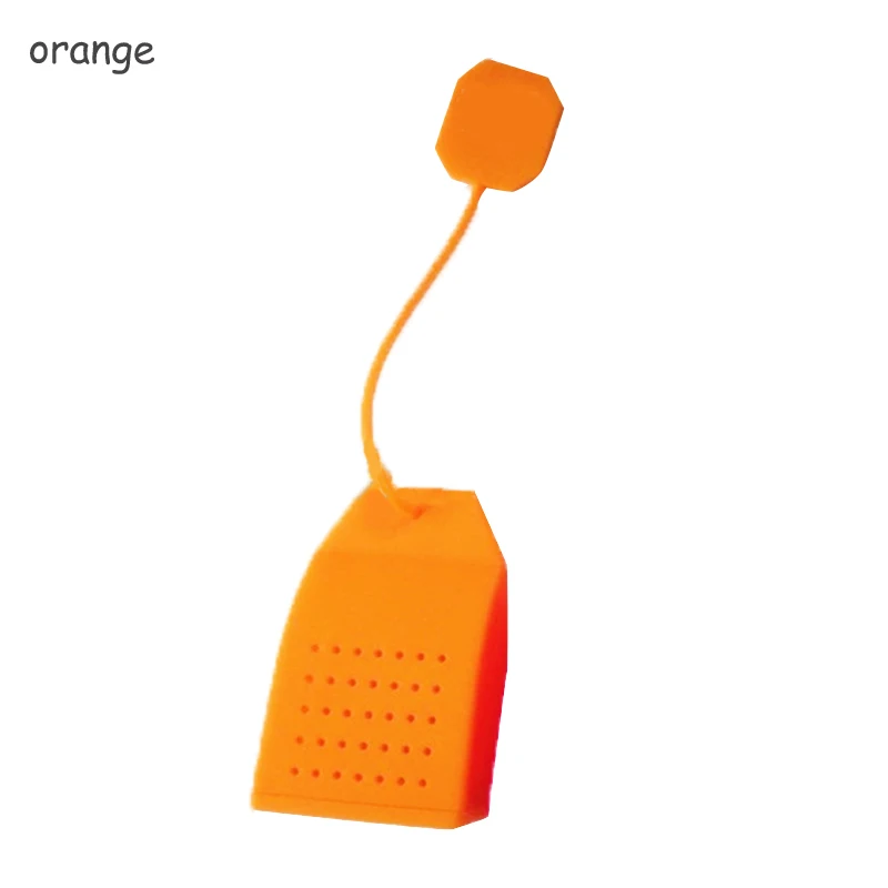 Orange Фильтры, ароматизированные травяные чайные принадлежности, чайные заварники, пищевого качества, силиконовые чайные пакетики, ситечки для чая, кухонные инструменты для дома - Color: Orange