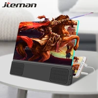 12 inch phone screen amplifier with speaker enlarge hd video cell phone projection 3d cinema magnifying glass folding bracket