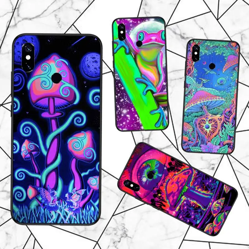 

Weird Trippy Mushroom Psychedelic Phone Case For Xiaomi Redmi note 7 8 9 11 t s 10 A pro lite funda shell coque
