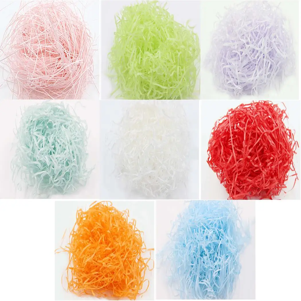 

100g Colorful Shredded Paper Gift Box Filler Wedding Birthday Party Decoration Crinkle Cut Packaging Gift Shred Paper