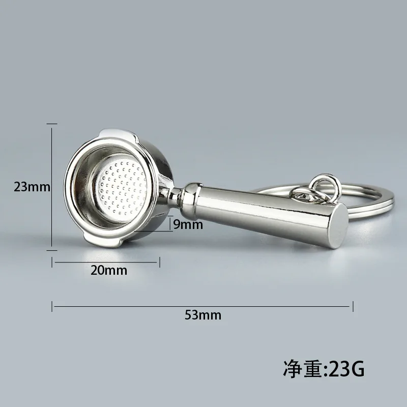 15pcs/lot Coffee Keychain Coffee Handle Keyring Portable Coffee Machine Pitcher Keyring Portable Coffeeware Gift