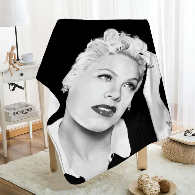 Economici Musife Custom P!NK Flanella Coperta Progetta La Tua Coperta Coperte Di Flanella Per Divano Dropshipping Fai Da Te