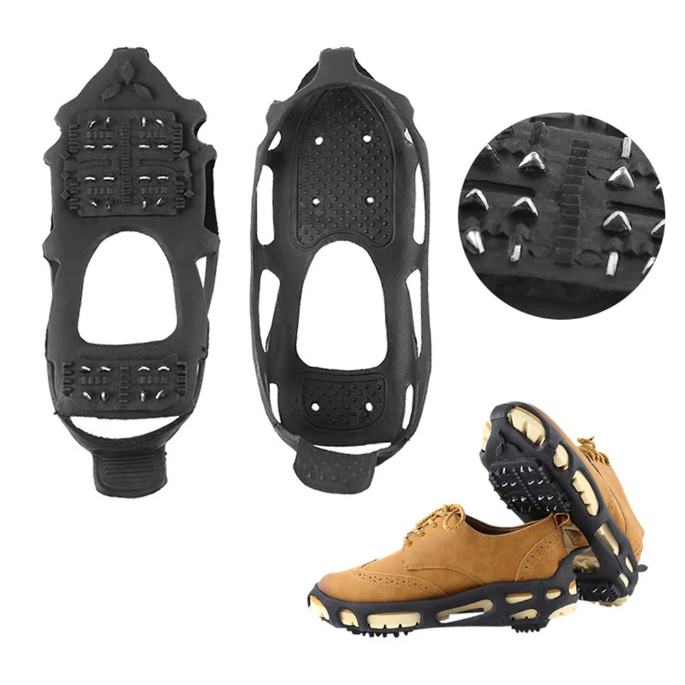 

Нескользящие снегоступы с 24 нескользящими шипами, нескользящая обувь, альпинистские скобы с 24 зубцами для улицы, зимняя прогулочная обувь д...