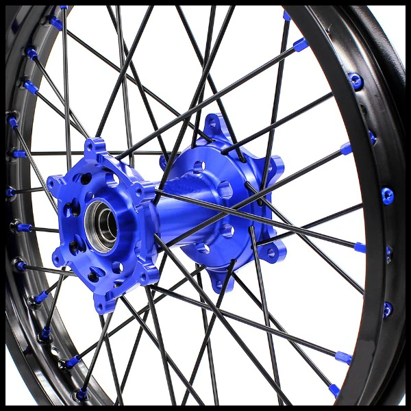21/18 Мотоцикл обода эндуро спикер колеса Набор для YAMAHA YZ125 YZ250 1999 2021 YZ250F YZ450F синий