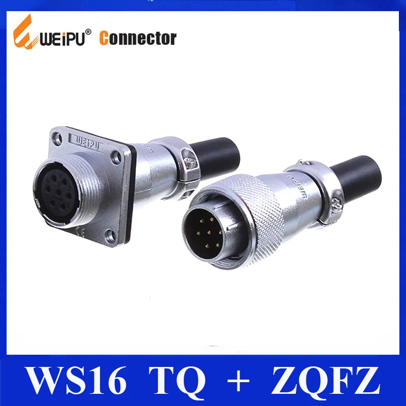 Оригинальные Weipu WS16 разъем TQ + ZQFZ 2 3 4 5 7 9 10 Pin мужской женский квадратный фланцевый