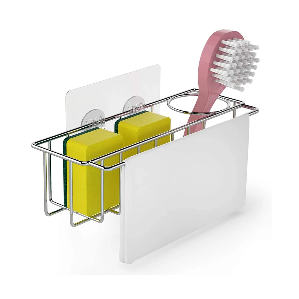 Самоклеящиеся губки для кухонной раковины стеллаж сушки Слива 304 аксессуары из