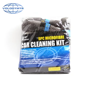 Комплект для чистки автомобилей 9 шт включает в себя губку для мытья ободок для губки губка 3 шт восковой подкладки и 3 шт микрофибра для авто полотенец из микрофибры моющие инструменты автодетализация автомойка мойка