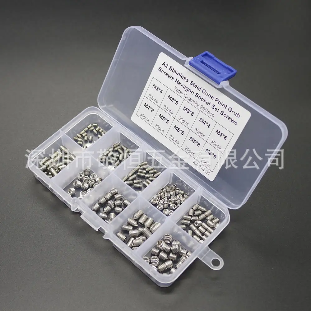 260pcs M3 / 4/5/6 Stainless Steel 304 Hex Adapter Screw Meter Set | Обустройство дома