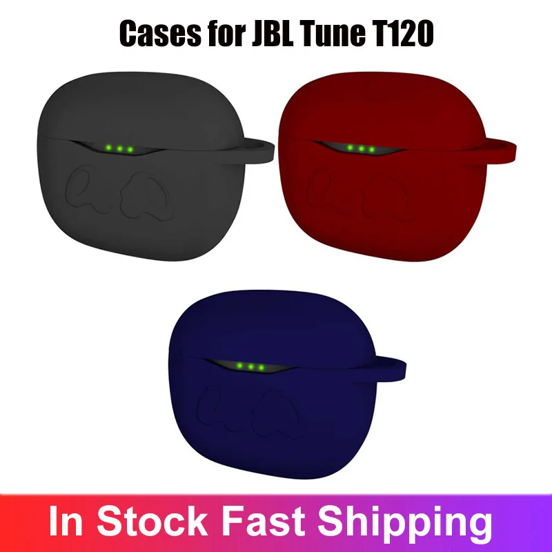 

Silicone Earphone Cases For JBL Tune T120 Protective Cover Scratchproof Anti-drop Earphone Cases Full Protective Case Cover