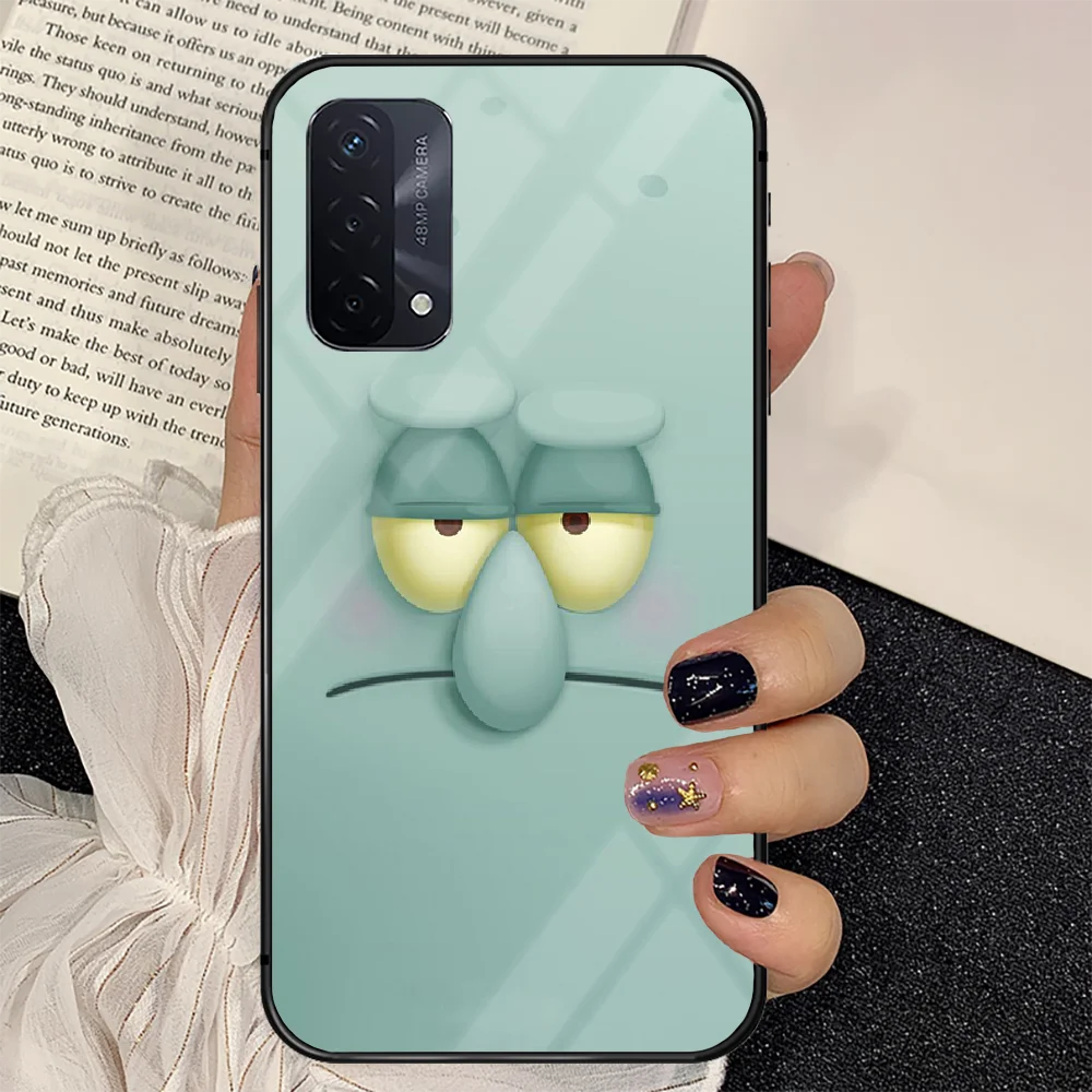 

Cartoon SpongeBobs Cute Phone Tempered Glass Case Cover For oppo realme find a x c xt gt 2 53 3 6 7 50 11 i Pro 4g 5g
