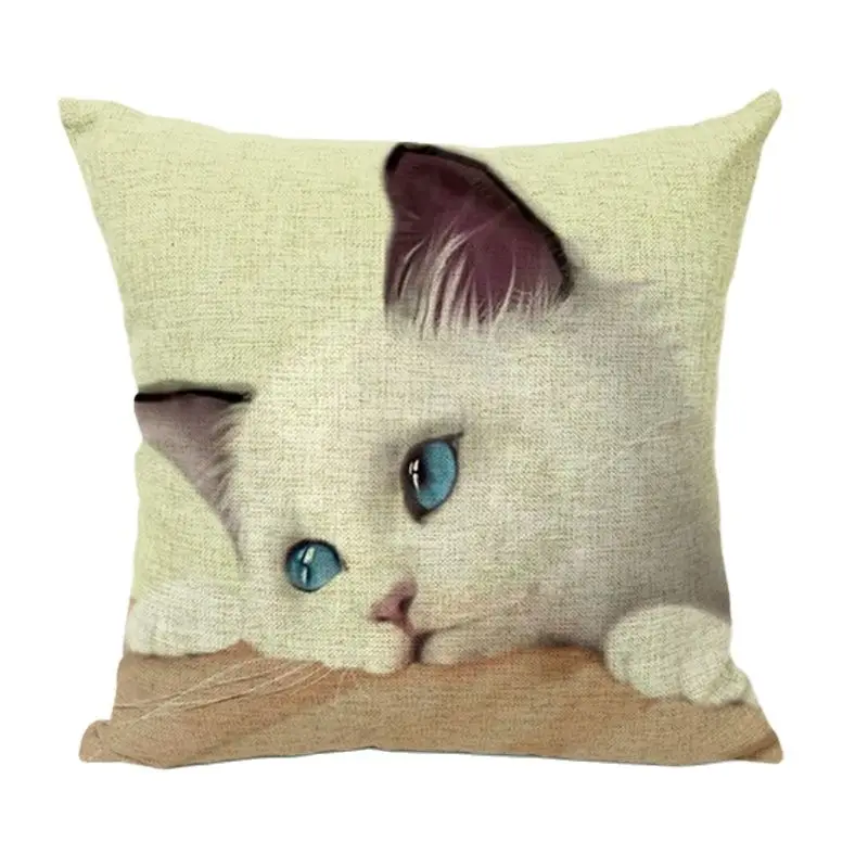 Чехлы для автомобилей магазин милый чехол подушки с кошкой лен хлопок Cojines Almofada 45
