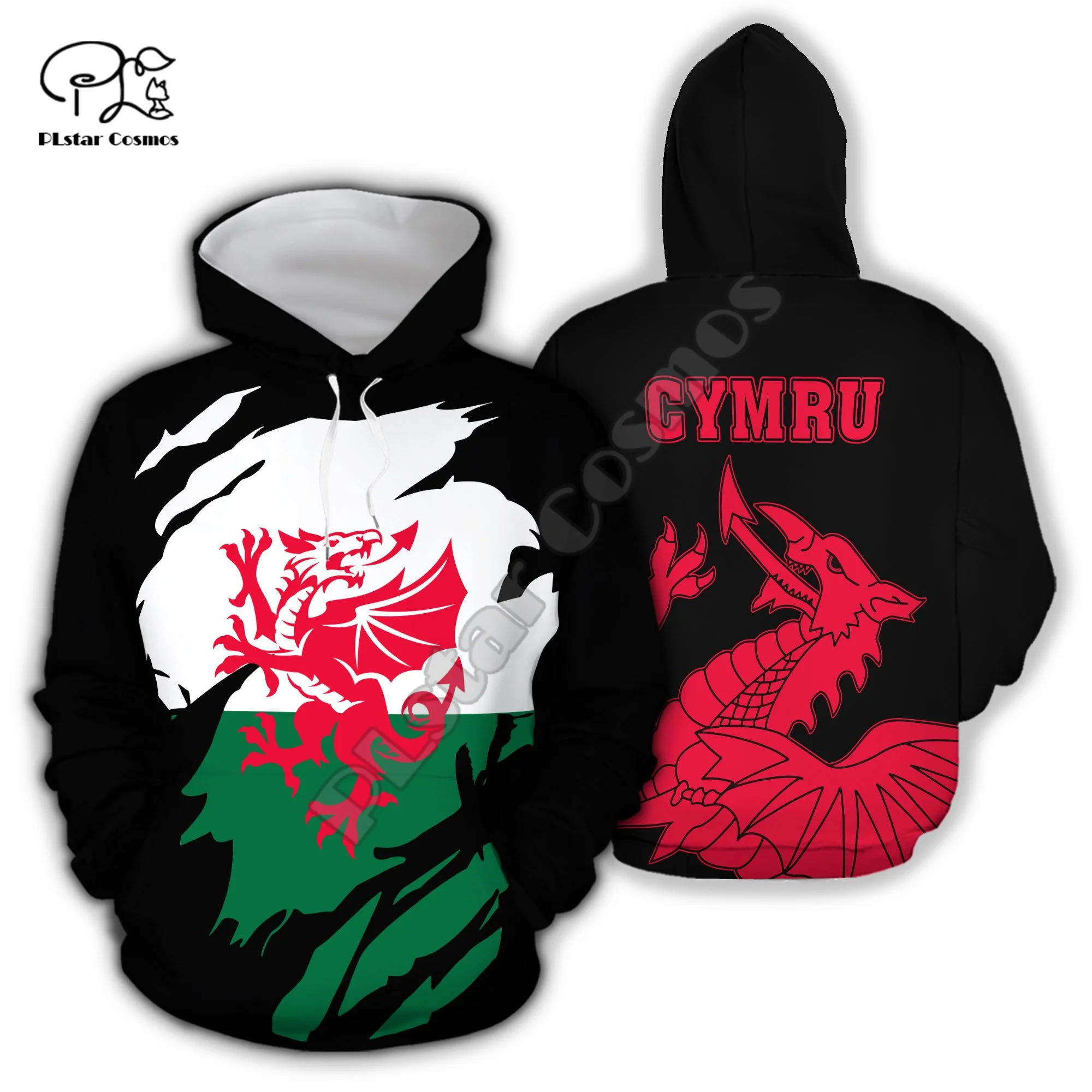 

Tessffel Country Emblem Flag Wales Cymru Dragon Tattoo Art NewFashion Tracksuit 3DPrint Men/Women Harajuku Streetwear Hoodies A6