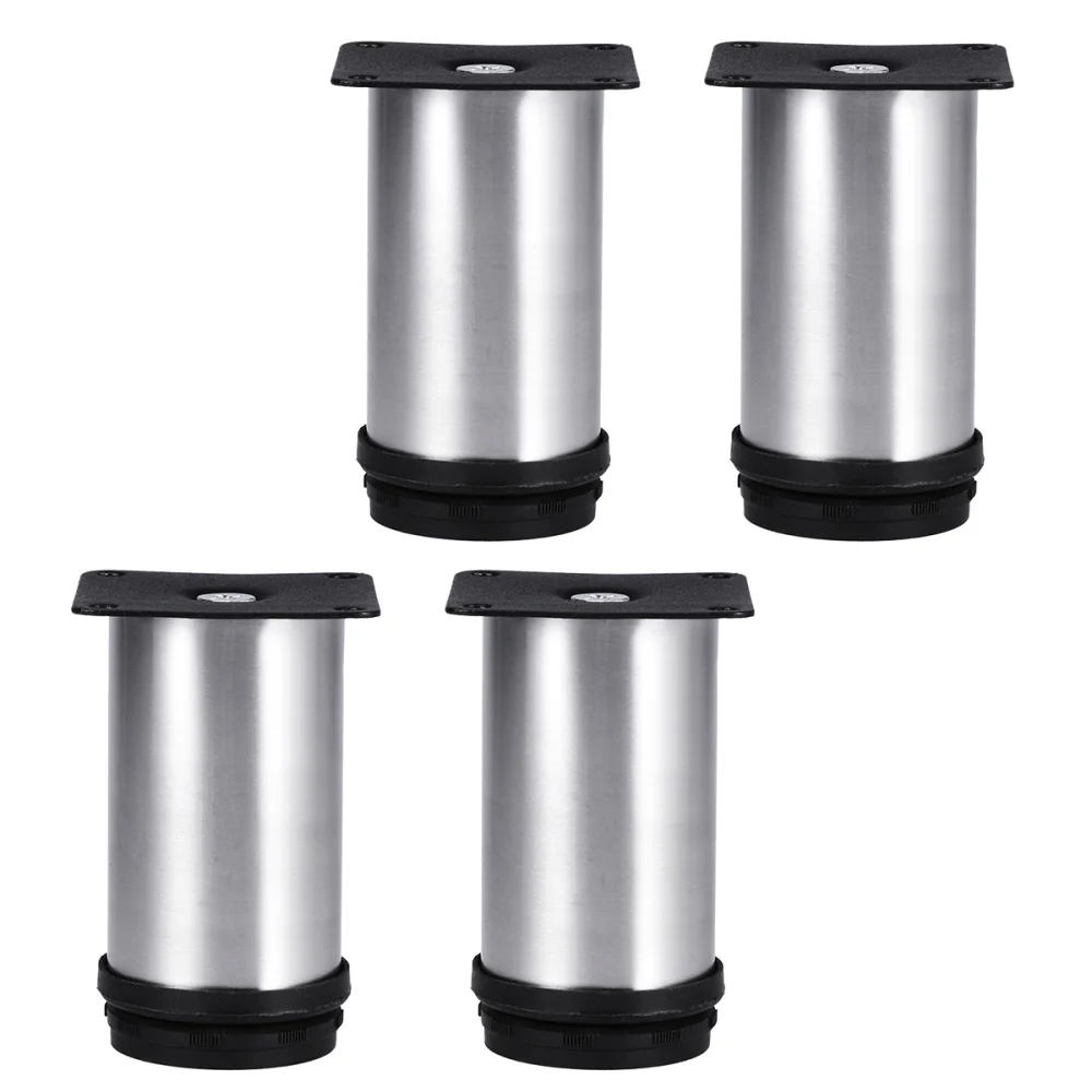 

4pcs Stainless Steel Furniture Support Feet Adjustable Replacement Cabinet Legs Sofa Coffee Table Support Legs for Home (50x80mm
