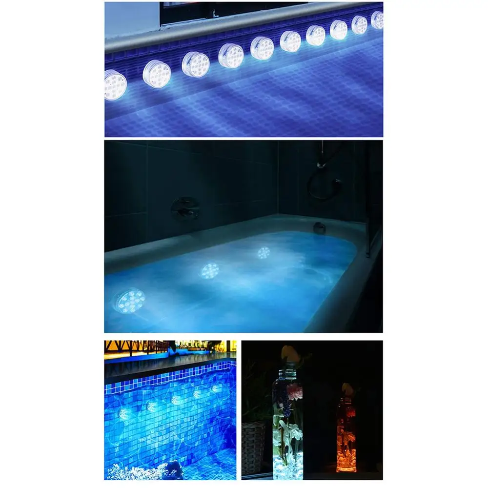 

1/2/4/8/16 pcs Underwater Light Set Swimming Pool Fountain Spa IP68 Waterproof 13 LEDs RGB Submersible Lamp with Remote Control