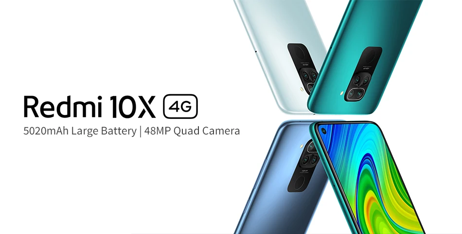 Global Version Xiaomi Redmi 10X note 9 4GB 128GB Mobile Phone MTK Helio G85 48MP Quad Camera 5020mAh | Мобильные телефоны и