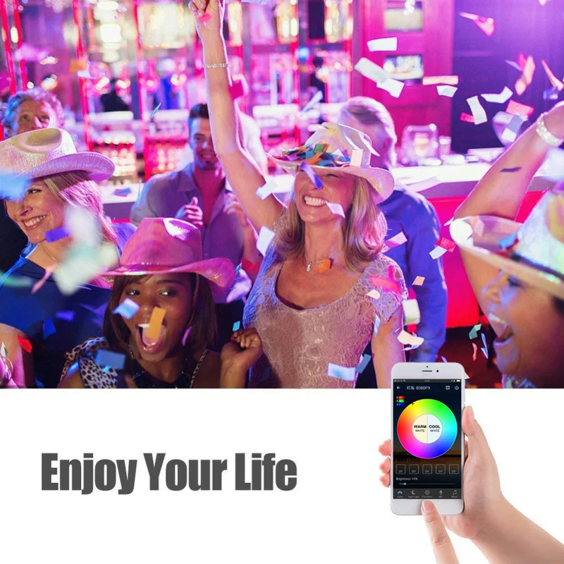 Умный светодиодный лампы Wi Fi RGB белый Функция времени затемнения светильник 220 В