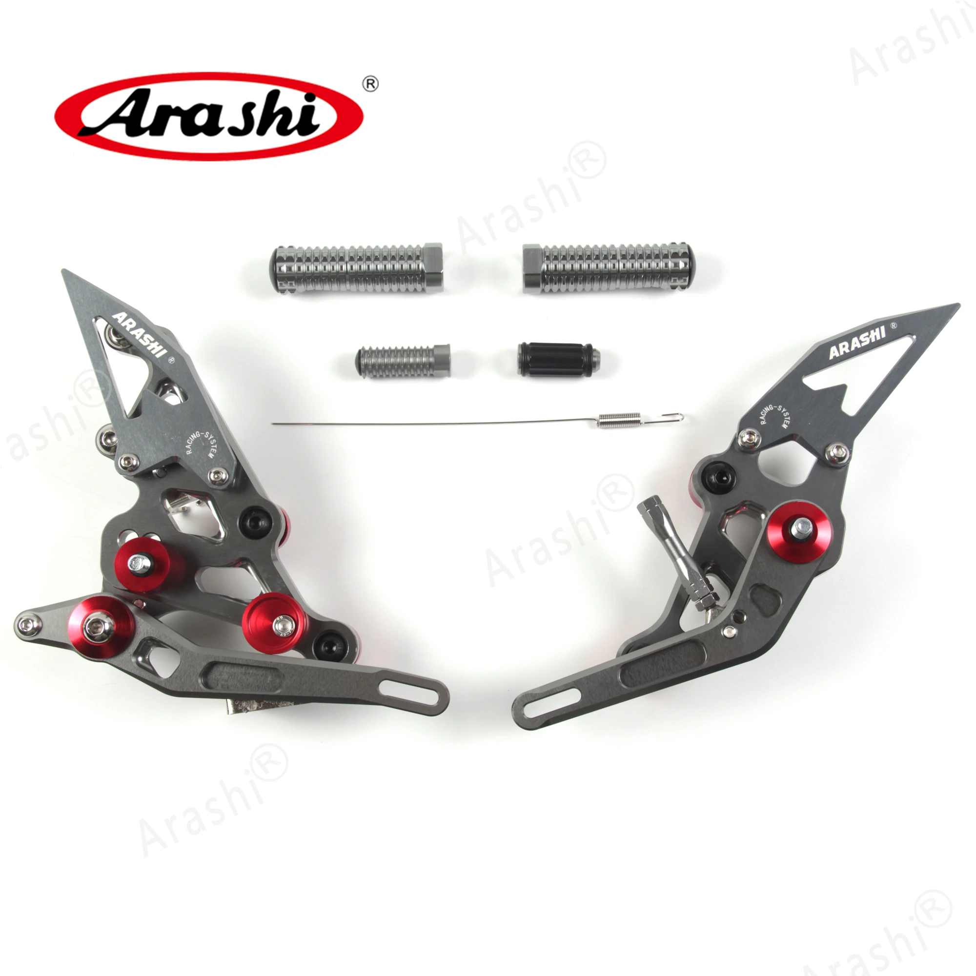 Arashi CNC регулируемые Подножки для YAMAHA MT 07 FZ 07 Rider задние наборы Rearset подставка для ног