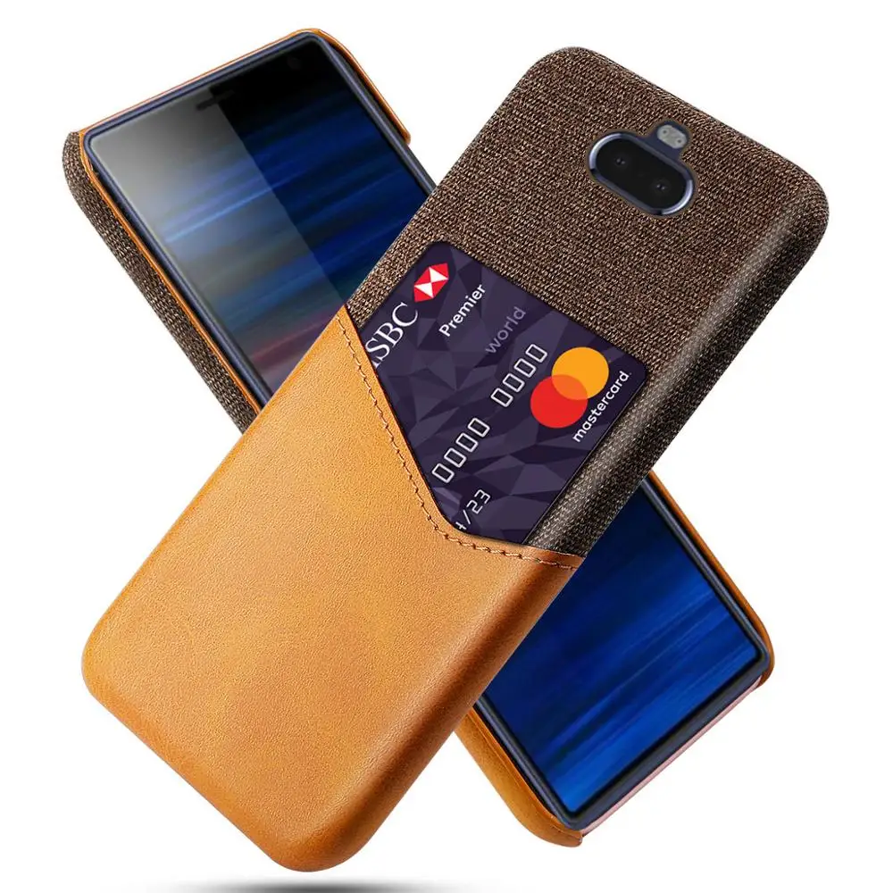 

For Sony Xperia XZ4 XZ5 10 II Phone Case Fashion PU Leather Two-ton For Xperia L4 L3 1II Back Cover Card Hard PC Fall prevention