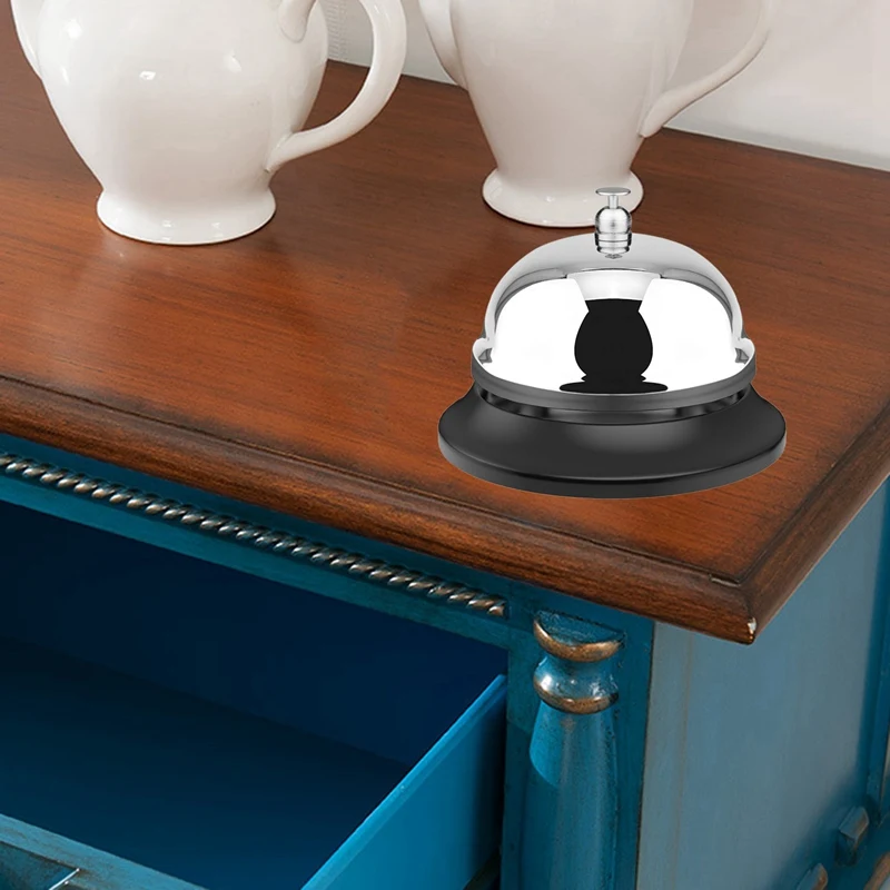 

Large Bell, 10cm Inches in Diameter, Table Bell with Metal Rust-Proof Structure, Desk, Hotel, School, Restaurant Service Bell, T