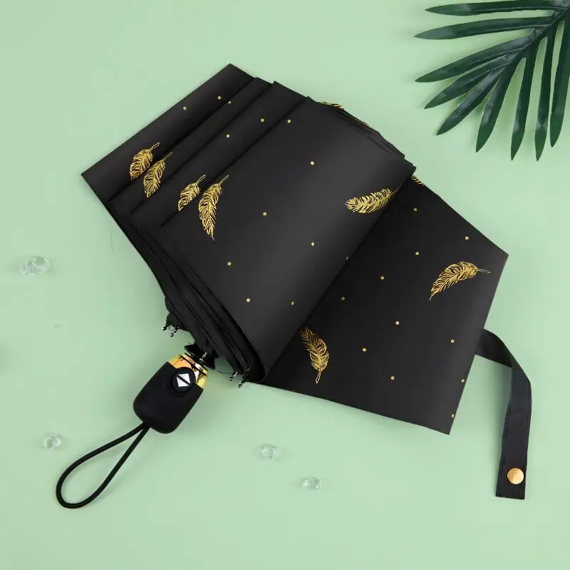 

Uv Protection Umbrella Folding Waterproof Travel Portable Automatic Clear Rain Umbrellas High Quality Paraguas Rain Gear DF50YS